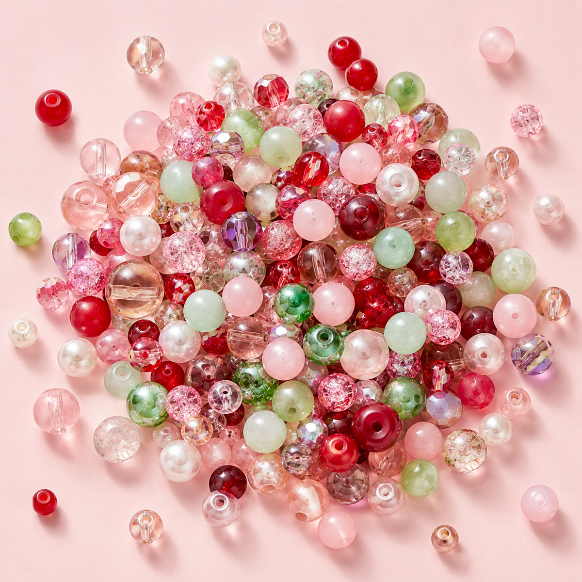 Glasperlen Mix "Rosengarten" mit besonderen Details