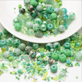Glasperlen Mix "Peridot", mit passenden Rocailles